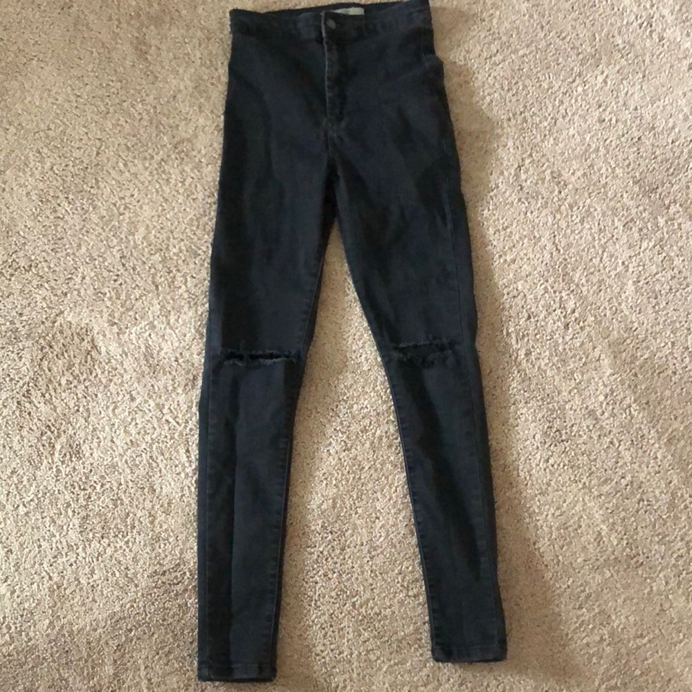 Top shop high waisted black jeans